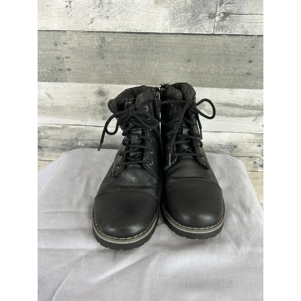 Crevo Boys Black Work boots Size 4
